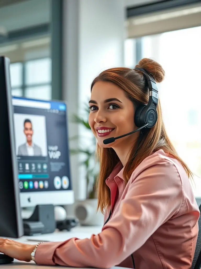 An Educronix support team member assisting a client remotely, emphasizing the company's commitment to providing expert support and guidance.
