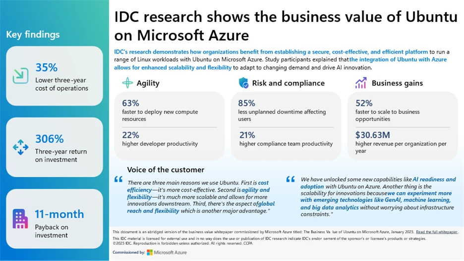 IDC Business Value study snapshot