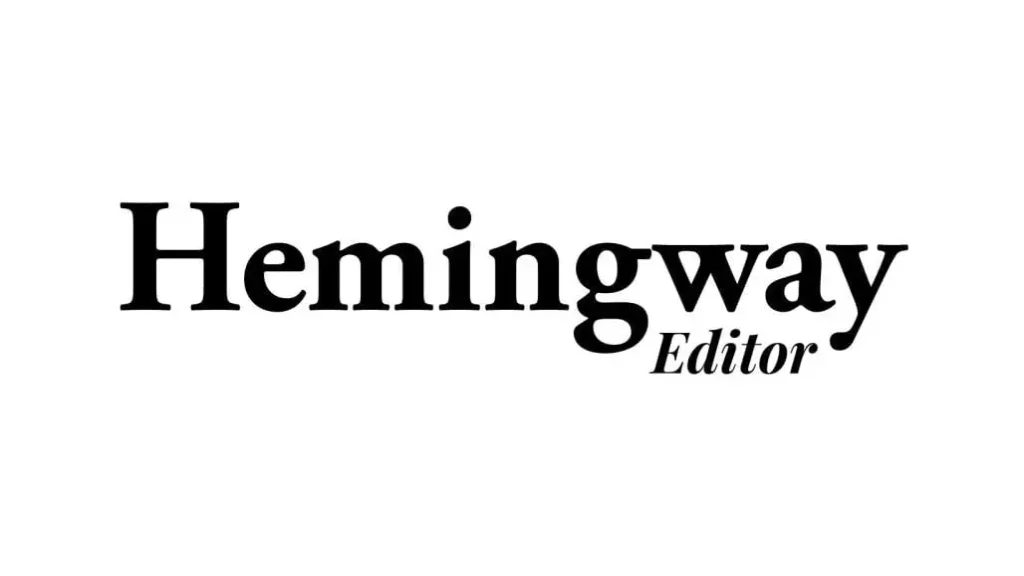 Hemingway Editor logo displaying the name in classic serif font, representing an AI Proofreader focused on clear and concise writing.