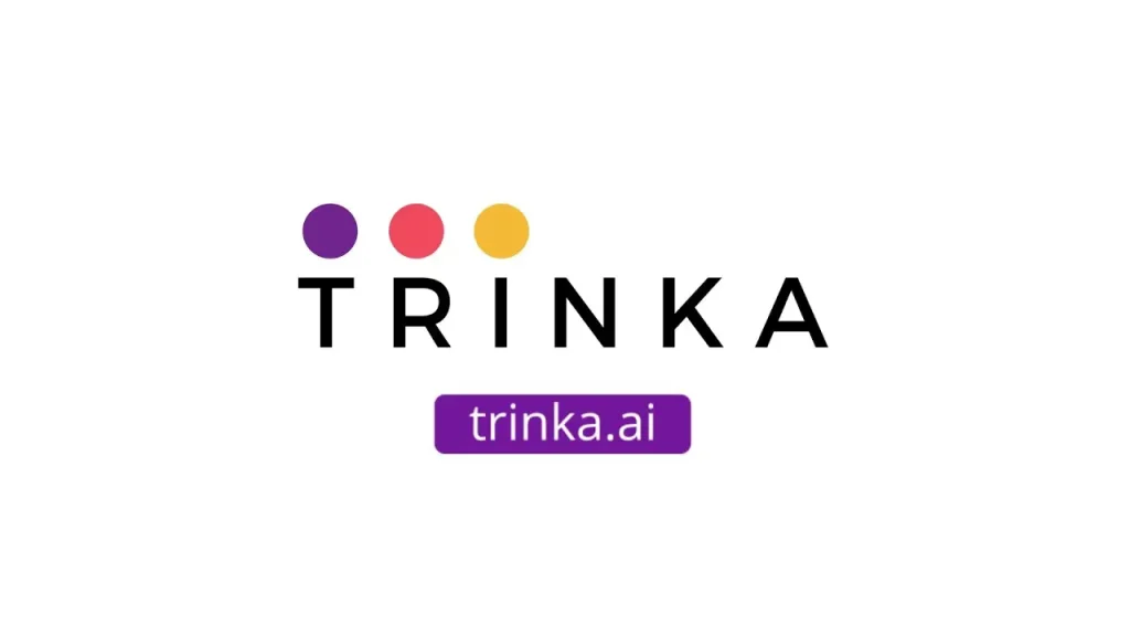 Trinka.ai logo with three colored dots above the name “TRINKA,” representing an AI Proofreader designed for academic and technical writing.